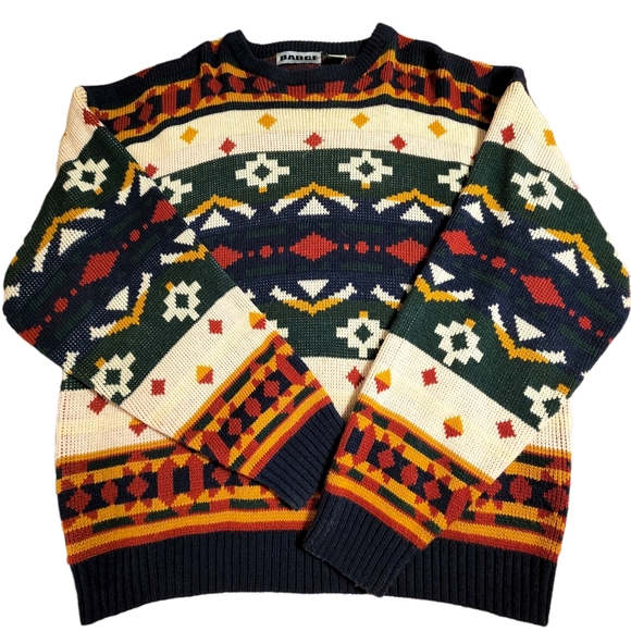 Vintage Badge Brand Cozy Fall Grandpa Sweater - Picture 2 of 6